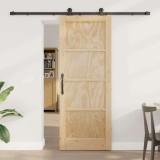 Ușă Glisantă cu Set de Hardware &#039;ORKDAL&#039;din Lemn Masiv de Pin