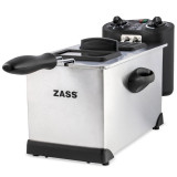 Cumpara ieftin Friteuza Zass, 2000 W, 3 L, temporizator 30 min, termostat reglabil 130-190 grade