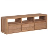 Comoda TV, 120 x 30 x 40 cm, lemn de tec cu finisaj natural GartenMobel Dekor, vidaXL