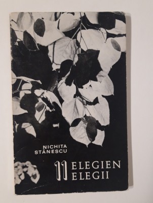 Nichita Stanescu 11 elegii foto