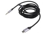 Cablu Audio Jack 3.5mm la USB-C 1.5m Negru