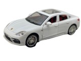 Macheta replica Porsche Panamera alb cu sunet, lumini, claxon, deschide tot 1:18