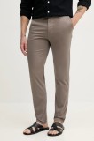 BOSS Orange pantaloni barbati, culoarea bej, cu Fit chinos, 50510917