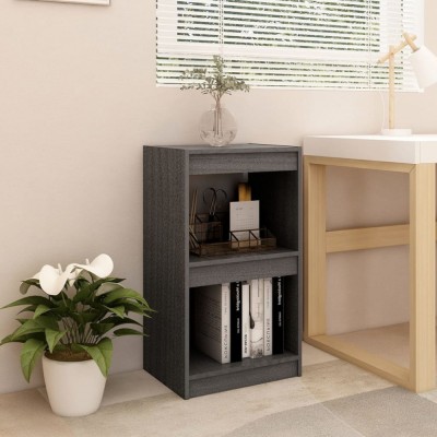 vidaXL Bibliotecă, gri, 40x30x71,5 cm, lemn masiv de pin 808135 foto