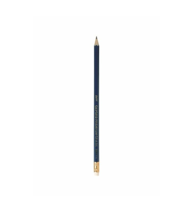 Creion grafit HB cu gumă de șters Helix Oxford, corp hexagonal, bleumarin