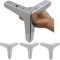 Piciorus metalic , ARGINTIU &ndash; design modern si durabil, inaltime 130mm - Picior mobila ideal pentru mobilier elegant