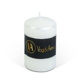 Lumanare cilindrica &ndash; alba, fara parfum &ndash; 130 g Best CarHome