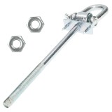 Cumpara ieftin Element fixare argintiu 285 mm cu 2 piulite pentru leagan si balansoar