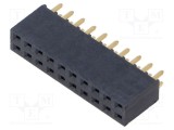 Conector SAMTEC soclu mamă 20 pini 2x10 THT 2,54mm aurit drept