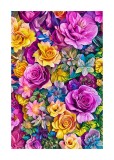 Cumpara ieftin Sticker decorativ, Flori, Multicolor, 85 cm, 6436ST