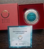 MONEDA DIN ARGINT CU NIOB AUSTRIA CU CERTIFICAT + CUTIE - 25 EURO 2007, UNC, Europa