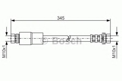 Conducta / cablu frana FORD FUSION (JU) (2002 - 2012) BOSCH 1 987 476 058 foto