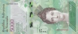 VENEZUELA 5.000 bolivares 18 august 2016 XF+!!!