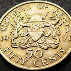 Moneda exotica 50 CENTI - KENYA, anul 1971 * cod 395