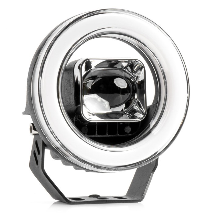 Proiector LED cu Angel Eye model AWL58, pozitie, semnalizare, faza lunga/scurta, pentru Off-Road, ATV, SSV, putere 45W, 8000lm, tensiune 9-36V, dimens