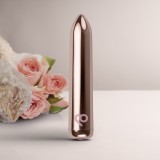 Vibrator RO 90, Rocks-Off, Glont Reincarcabil USB, Golden Rose, 16 Vibratii