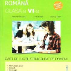 Romana - Clasa 6 - Caiet de lucru structurat pe domenii - Ramona Raducanu, Larisa Kozak, Codruta Braun