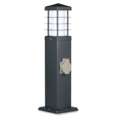 Corp iluminat gradina, 13 W, 2 prize, protectie IP44, soclu E27 foto