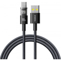 Cablu Date si Incarcare USB-A - USB-C Baseus Display 2, 100W, 1m, Negru P10382701121-00