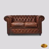 Canapea Chesterfield 2 locuri Brighton FT &ndash; Vintage C1041