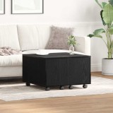 Masă de cafea vidaXL Negru Stejar 60x60x38 cm din Lemn Compozit
