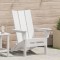 vidaXL Scaun pliabil Adirondack Alb 74.5 x 80.5 x 90 cm HDPE 42006617