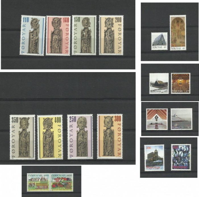 Foroyar Feroe Danemarca MNH - lot religie