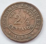 509. Moneda Chile 2 1/2 centavo 1895 (tiraj 366.000 buc)