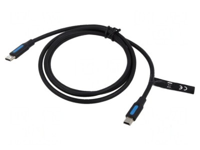 Cablu USB 2.0 Mini B la USB C, 0.5m, Negru foto