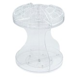 Cutie ConceptSeller pentru Depozitare Cosmetice Acrilic Rotativ 2 Nivele, 25x25 cm, Transparent, Oem