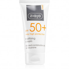 Ziaja Med Protecting UVA + UVB protectie solara mata pentru fata SPF 50+ 50 ml