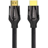 Cablu video Vention,HDMI(T) la HDMI(T),1m, rez max 4K 60Hz/1080p 60Hz,conectori auriti,cupru placat cu argint,invelis PVC si nylon braided,negru,&quot;VAA-