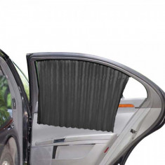 Set 4 x Parasolar auto retractabil pentru geamuri laterale, banda magnetica foto