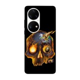 Husa compatibila cu Huawei Nova Y70 model Fire Skull, Silicon, TPU, Viceversa, Transparent, Carcasa