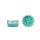 Pudră nail art - mare, verde smarald cu sclipici, INGINAILS