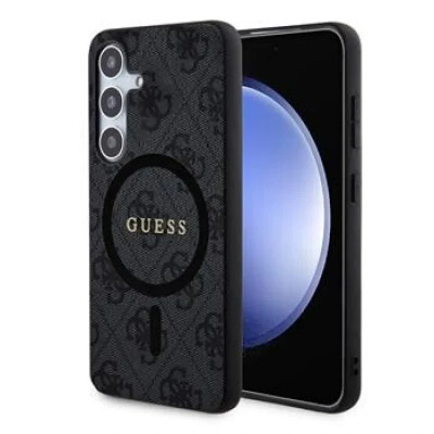 Husa Guess PU Leather 4G Colored Ring MagSafe pentru Samsung Galaxy S24 Black foto