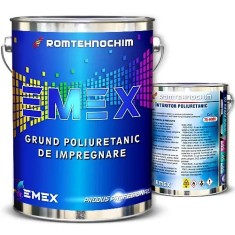 Pachet Grund Poliuretanic Amorsare Solventat "Emex" - Transparent - Bid. 3 Kg + Intaritor 0.25 Kg
