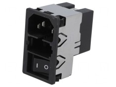 Conector Alimentare AC Soclu Tată 2A 250VAC IEC 60320 KMF