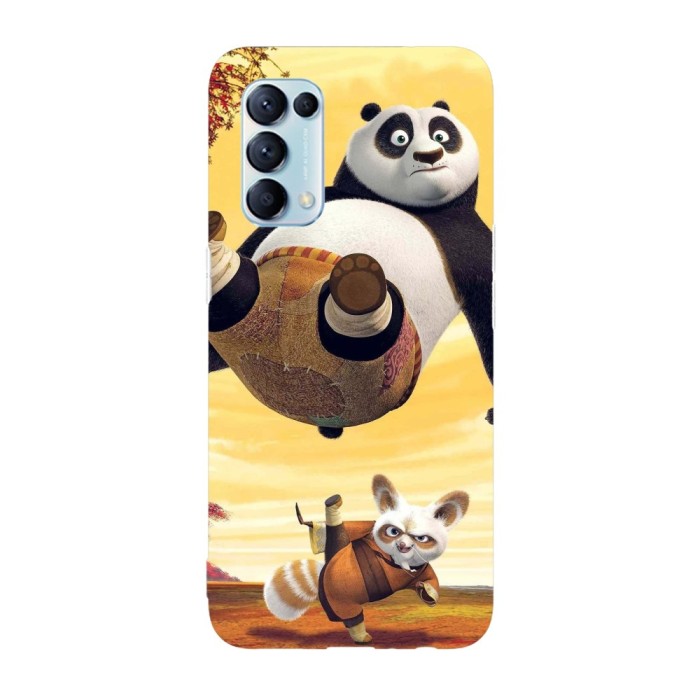 Husa compatibila cu Oppo A74 5G model Kung Fu Panda training, Silicon, TPU, Viceversa