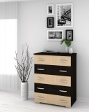 Comoda Alin 5 Sertare Wenge + Mesteacan, MP