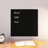 vidaXL Placă magnetică de perete, negru, 40x40 cm &nbsp;sticlă securizată