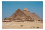 Tablou Canvas Piramide Egipt Deșert Căruțe Cer, 39 x 26 cm, CMCLASS