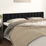 Cumpara ieftin Tăblii de pat, 2 buc, negru, 80x5x78/88 cm, catifea