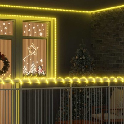 vidaXL Lumină cu sfoară cu 240 LED Alb cald 10 m PVC 42018940 foto