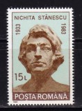 RO 1993 LP 1311 &quot;60 de ani nasterea Nichita Stanescu&quot;, serie ,MNH