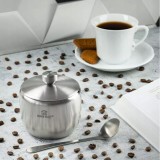 Recipient pentru zahar, condimente, sosuri, cu lingura si capac, inox, capacitate 560ml, Kinghoff