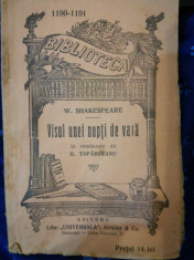 W. Shakespeare, Visul unei nopti de vara, 1929, trad. G. Toparceanu BPT 1190 foto