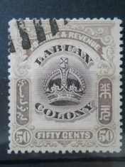 COLONII BRITANICE,LABUAN, 50C