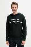 Armani Exchange pulover de bumbac barbati, culoarea verde, light, cu guler, XM000180 AF11960