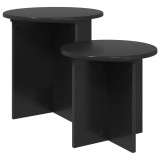 vidaXL Set măsuțe laterale 2 pcs Stejar Negru Lemn prelucrat 8001011